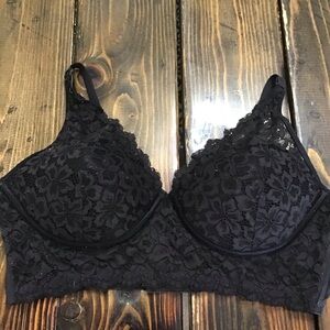 Maidenform Black Floral Lace Bra